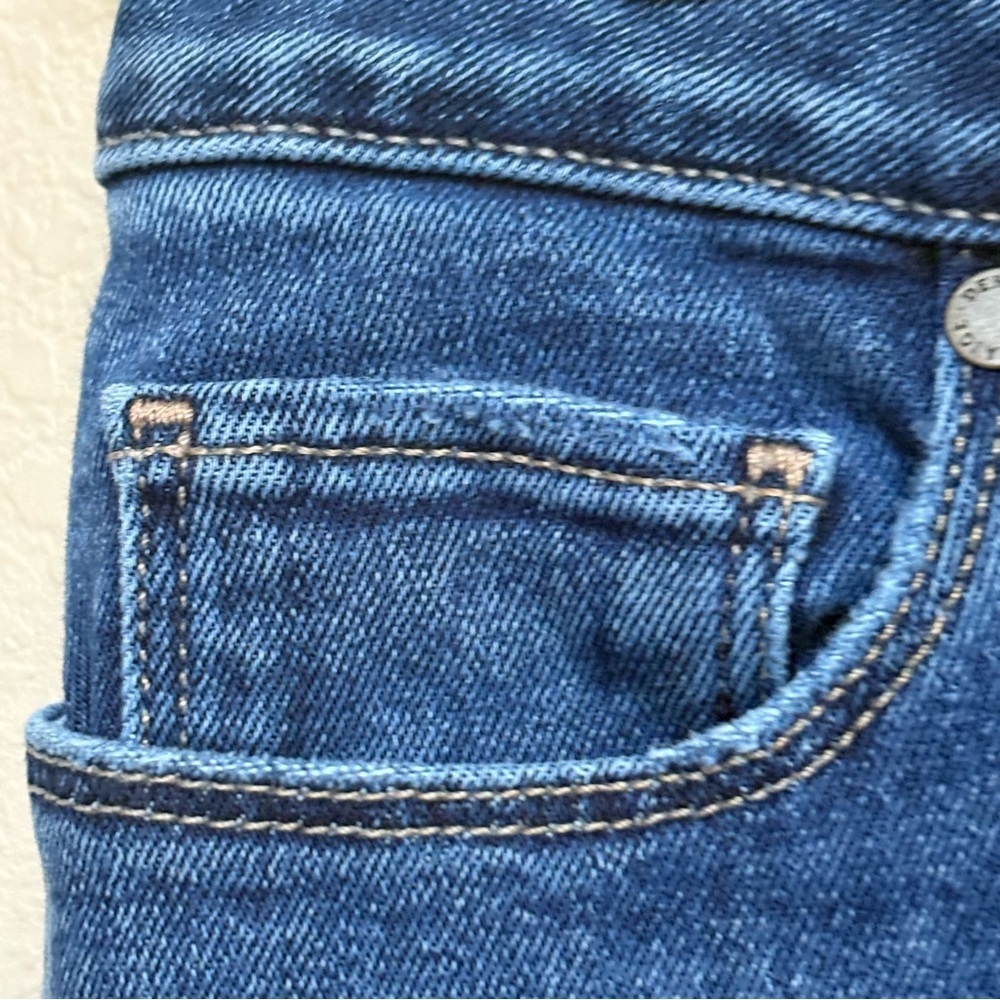 PAIGE Brigitte Women’s Jeans 28 Dark Wash Straight Leg Distressed - Picture 5 of 11